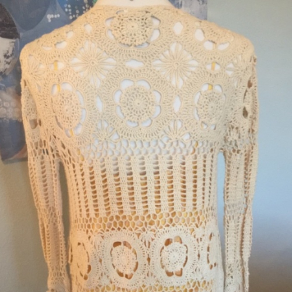 Vintage-style Crocheted Cardigan